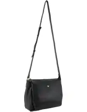 [PIERRE CARDIN] Smooth Leather Crossbody Bag in Black