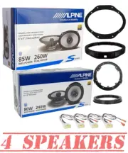 Alpine S-Series Front & Rear Door Speakers kit for 2015-2023 Ford F-150,F250