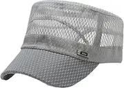 [Generic] Blaciokamith Summer Hat, Summer Quick Dry Breathable Outdoor Hat, Outdoor Mesh UV Sun Caps Flat for Hiking