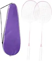 Perfeclan 2X Badminton Rackets with Carrying Bag Replacement Badminton Set Racquets for Outdoor Sports Adults Family Friends Beginners