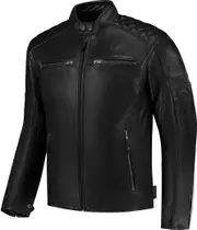 Rusty Stitches Jari V2, leather jacket , color: Black , size: XXL