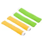 4Pcs Nylon Badminton Racket Towel Grip Anti-Skid Sweatband, Yellow/Green