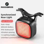 ROCKBROS Bike Taillight Intelligent Same Frequency Brake Sensing with 12 Lights