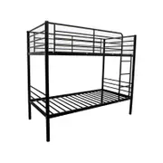 City King Single Black Bunk Bed