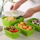 Bpa-free Food Storage Containers Collapsible Silicone Container Set for Outdoor