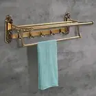 Towel Rack Rustproof Towel Hanger Towel Holder with Shelf for House Bathroom