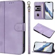 [Ymyhyuxi] Leather Flip Cases for Samsung Galaxy A23 (4G 5G) Case Business Cover Card Wallet Phone Bag Covers (Purple)