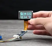 1.51inch Transparent OLED Compatible with RPi 5/4B/3B+/3B/A+/Pi Zero W/Pi Zero 2W, 128 x 64 Resolution, SPI/I2C Interfaces, Embedded Independent Driver Chip, Light Blue Color Display
