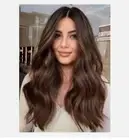 Light Brown Wavy Hairstyles Women's Natural Human Hair Capless Wigs 24 Inch