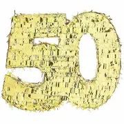Number 50 Gold Foil Pinata
