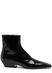 Khaite Marfa 30 Leather Ankle Boots - Black - 40 (IT40 / UK7) 40 (IT40 / UK7)