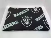 Los Vegas Raider Double Sided Cotton Zipper Pouch Lined 5"x8" Handmade NFL