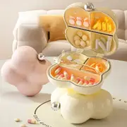 2Pack Daily Pill Jewelry Organizer 7 Compartments Portable Travel Pill Case