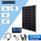 Sun Power 250W 12V Solar Panel Kit Mono Caravan Camping Charging PWM Regulator