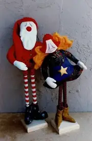 NOS (New Old Stock) Cloth Doll Pattern "Santa and the Fairy" by Sally Lampi