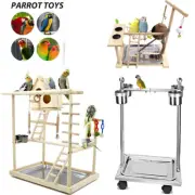 UYOYOUS Pet Bird Parrots Playstand Cockatiel Playground Perch Stand Climb Swing