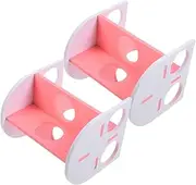 Toyvian 2pcs Hamster Tunnel Double Hideout for Dwarf Hamsters Guinea Pigs Pets Safe and Durable Activity Play Area Fun Maze for Cage Entertainment