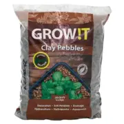Hydrofarm Grow It Clay Pebbles 10 Liters hydroponics media aquaponics growit