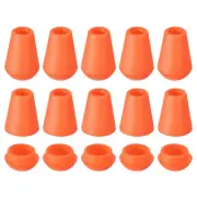 20Pcs Plastic Cord Lock Bell End Stopper Cord End Lock Rope Fastener, Orange