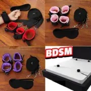 Soft Bed Bondage Restraint Kit Sex Handcuffs Ankle Wrist Cuffs BDSM Adult Games