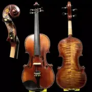 Strad style song maestro inlay shell flames Violin 4/4,carving rib/neck #15619