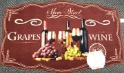 Printed Kitchen Rug Runner (nonskid)(22"x36") MAIN STREET,WINE & GRAPES,heavy,AH