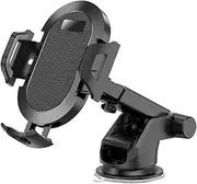 Sucker Car Phone Holder Mobile Phone Holder Stand in Car No Magnetic Mount Support(Black)