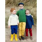 Aran Woollen Mills Knitted Sweater for Kids 100% Merino Wool Pullover Children's