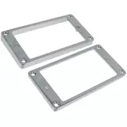 NEW Metal Flat Bottom Guitar Humbucker Pickup Rings for Gibson SG® Etc - CHROME