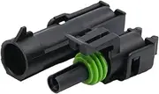 BWPEXZ 5/20/100 Sets of 1 2 3 4 6Pin Way Compatible with 2.5 GM Automotive Male and Female Weather Resistant Package Electrical Sockets Automotive Connectors(1P Whole Sets,20sets)