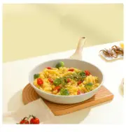 Durable Nonstick Ceramic Frying Pan - Wok for Induction & Gas Stoves, Cookware