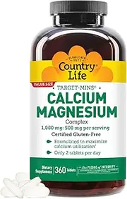Country Life Target Mins Cal-mag Complex, 1,000 mg/500 mg Per 2 Tablets, 360-Count