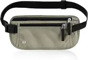 [Mellbree] Ultra-Slim Money Belts for Travel Hidden, Light Gray