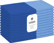 Set of 12 Cloth Dinner Napkins Cotton - Soft Durable Washable - Perfect Everyday Use Table Linen Cloth Napkins 18x18 Blue