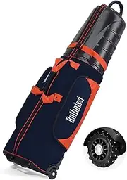 Ruthnissi Golf Travel Bags for Airlines with Strong Wheels and Hard Case Top,Keep Club Heads Safe,Waterproof Fabric,Foldable for Space Saving,Easy Storage,Plenty of Room,Lightweight