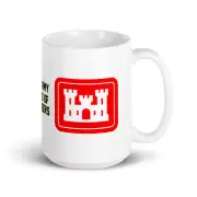 U.S. Army Corps of Engineers 15 Ounce White Mug