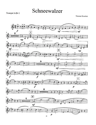 Schneewalzer German Band/Brass Quintet/Oktoberfest Band Sheet Music