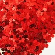 4mm Flat SEQUIN PAILLETTES ~ RED Metallic ~ Made in USA
