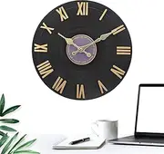 Large Outdoor Clock | Retro Roman Numeral Waterproof Wall Clock - Accurate Clock for Home, Bathroom, Kitchen, Bedroom, School, Living Room, Easy to Read Fulenyi