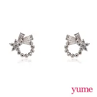 在飛比找Yahoo奇摩購物中心優惠-YUME 星星緞帶耳環