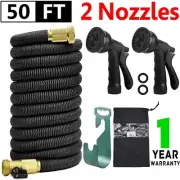 10 Heavy Duty 50 Ft 3X Expandable Garden Hose Sets (Hose + 2 Nozzles + Hanger)
