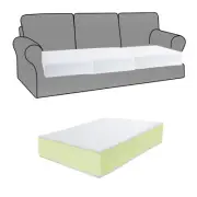 Couch Cushion Replacement Wrapped with Polyester Batting, High Density Couch ...