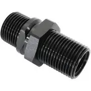 Aeroflow Billet Bulkhead Inserts #10 ACfitting Both Sides Black - AF88-2013BLK