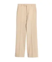 Valentino Turn-Up Hem Straight Leg Trousers IT52,IT50,IT48,IT46 butter color
