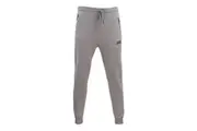 FIL Men's Fleece Track Pants Jogger Zip Pockets LOS ANGELES - Silver Grey