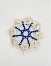 Small Macrame Helm Mandala Wall Hanging