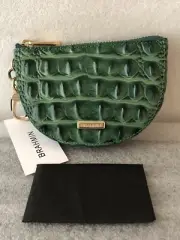 Brahmin Parakeet Britt Melbourne Genuine Leather Half Moon Clip Coin Purse NWT