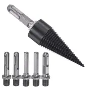 7Pcs/1Set 32mm Firewood Log Splitter Drill Bit Electric Drills Screw Cone Driver