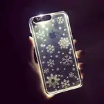 LED來電閃手機殼IPHONE 6PLUS 透明保護套雪花