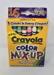 Vintage Crayola Crayons COLOR MIX-UP Box Of 16 Colors NOS